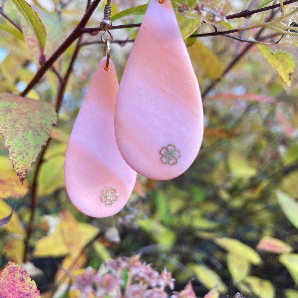 Polymer earring stainless steel hypoallerginic